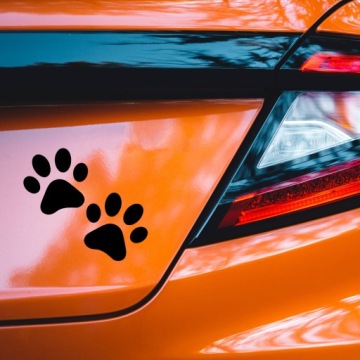 Наклейка на автомобиль с декоративными отпечатками лап — для любого автомобиля