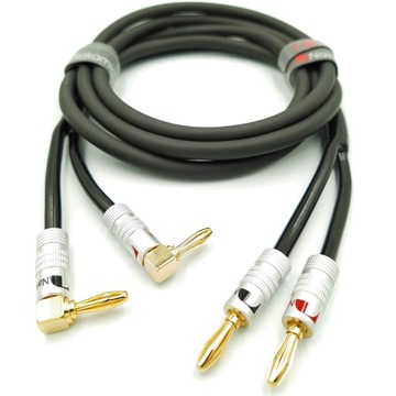 Kabel głośnikowy Nakamichi 2x1,5mm banan kątowy 6m