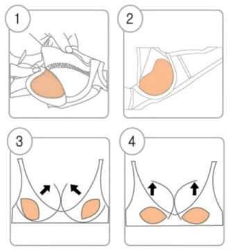 Вкладыши Push Up для бикини | Самоклеящиеся | Водонепроницаемые | 2 ШТ