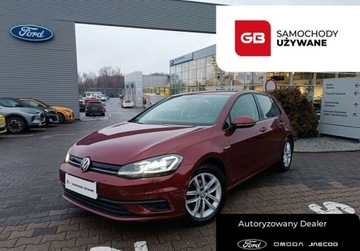 Volkswagen Golf VII Hatchback 3d Facelifting 1.5 TSI BMT 130KM 2019 Volkswagen Golf 1.5 TSI 130KM Trendline SalonPL Serwisowany Iwl. Vat-Marza
