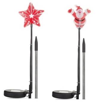 Zestaw LAMPEK ŚWIĄTECZNYCH MIKOŁAJ i GWIAZDA SOLAR