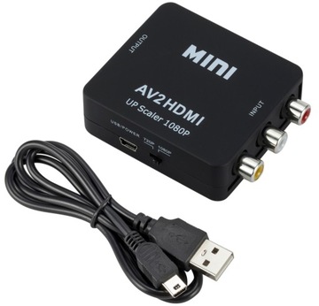 ADAPTER AV RCA DO HDMI KONWERTER CINCH 1080P KABEL