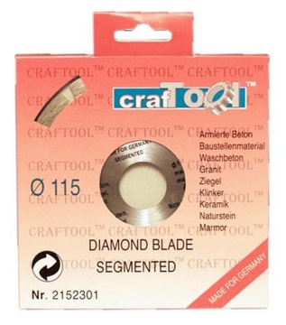 Tarcza diamentowa 115 SEGMENT CRAFTOOL Tarcze
