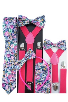 Выкройки мужских подтяжек и галстуков-бабочек НА ВЫБОР! ФУКСИЯ РОЗОВАЯ