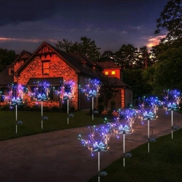 4x садовый светильник на солнечных батареях DANDELICE 480 LED ROCKED GARDEN LED RGB+PILOT