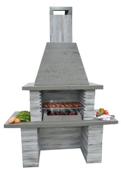 Grill ogrodowy betonowy węglowy, grill tryton+ gratis stalowy ruszt i farba