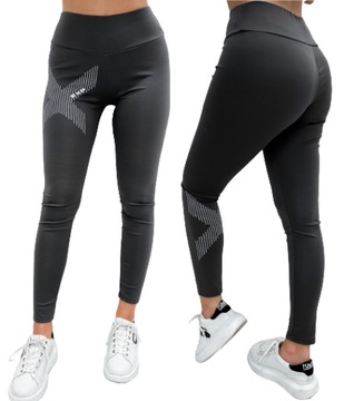 Legginsy wysoki stan damskie sportowe KOLORY s/m