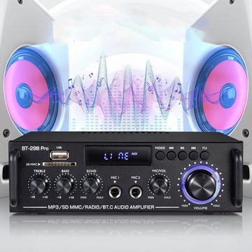 AMPLITUNER WZMACNIACZ BLUETOOTH STEREO GŁOŚNIKÓW
