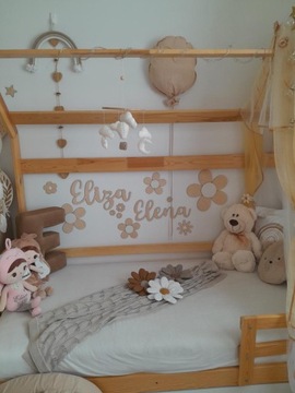 Napis na ścianę imię dekoracja 3D drewniany 60cm