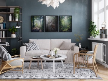 СОВРЕМЕННАЯ КАРТИНА В РАМКАХ ГОСТИНОЙ, СПАЛЬНИ 99Х43