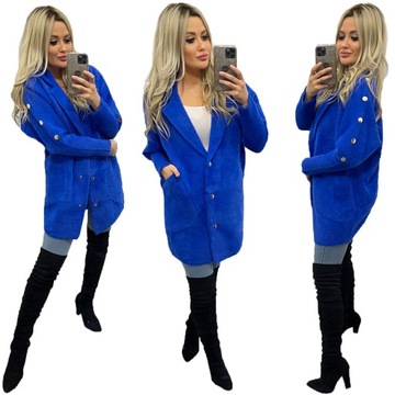 Płaszcz ALPAKI kurtka WEŁNA MODNE KOLORY oversize