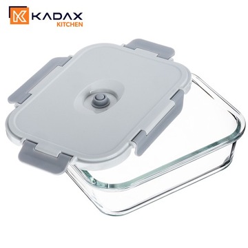 POJEMNIKI NA ŻYWNOŚĆ SZKLANY ZESTAW POJEMNIKÓW PRÓŻNIOWE 4x LUNCHBOX POMPKA