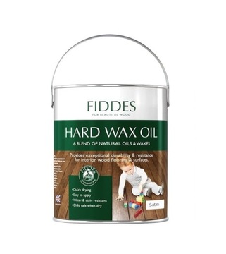 FIDDES Twardy Olejowosk do podłóg drewna HARD WAX OIL bezbarwny SATYNA 2,5L