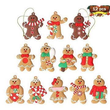 Christmas Gingerbread Man Pendant PVC Mini Ch