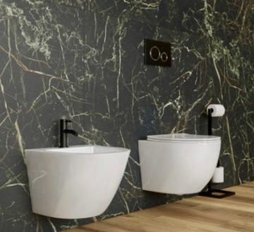 Унитаз GEB, рамка AlcaPlast, GOLD WHITE GLOSS, скрытый, встраиваемый