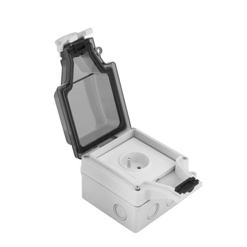 РОЗЕТКА ДЛЯ НАРУЖНОГО МОНТАЖА, 230 В, ГЕРМЕТИЧНАЯ IP66, СО ШТЫРЬКОМ CEE 7/5