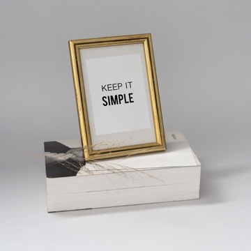 Деревянная фоторамка Золотая Классика 10х15