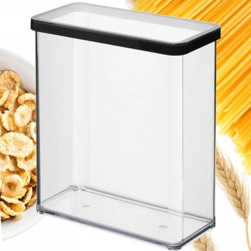 ROTHO POJEMNIK ORGANIZER NA ŻYWNOŚĆ ARTYKUŁY SYPKIE CZARNA OBWÓDKA 3,2 LOFT