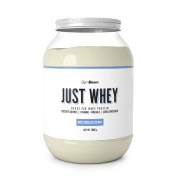 ODŻYWKA BIAŁKO SERWATKOWE JUST WHEY PREMIUM WPC GymBeam 1000g biała czeko