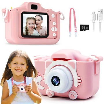 APARAT CYFROWY DLA DZIECI KAMERA 40Mpx +KARTA 32GB