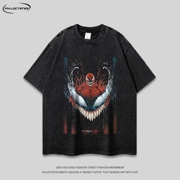 Хай-стрит аниме с принтом в футболке для стирки воды