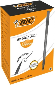 Długopis BIC Round Stic Classic czarny 60 SZTUK *