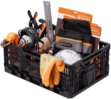 Складной пластиковый ящик STRONG 25л, корзина TACTIX