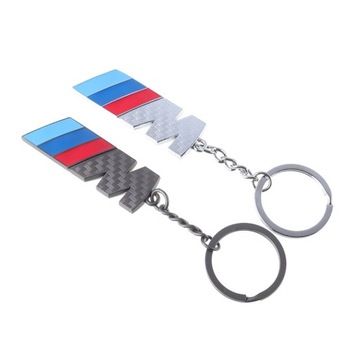 2 Stz. Brelok Do Kluczy BMW MPower carbon metalowy