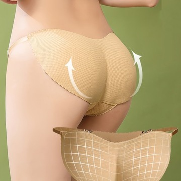 Fałszywe majtki bikini podnoszące pośladki, oddychające i cienkie, niewidoczne bliscy