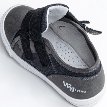 WOJTYŁKO ТУФЛИ СПОРТИВНЫЕ КОЖАНЫЕ С ВНУТРИ КОЖИ НА ЛИПУЧКЕ Размер 31