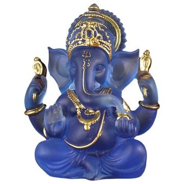 Figurka Ganesha Fengshui Lucky Wealth Lord Ganesh Posągi dla domu Niebieski