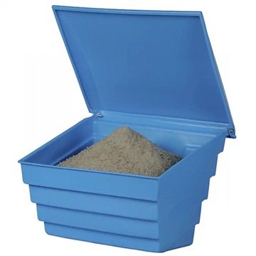 Pojemnik na piasek sól sorbent - niebieska skrzynia - 150L/215KG
