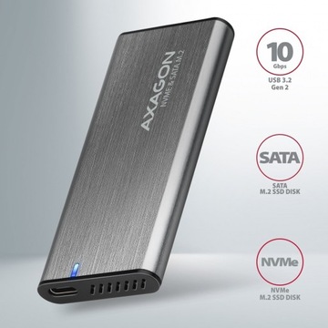 Внешний корпус твердотельного накопителя USB-C 3.2 Gen2 M2 NVMe SATA