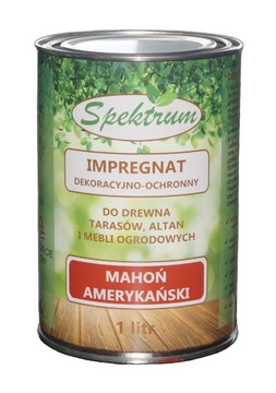Impregnat do drewna SPEKTRUM - 1 litr - mahoń