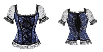 Sexy Gothic Princess Costume Short Sleeves Lace Up