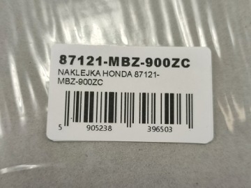 HONDA CB600F HORNET 2001 87121MBZ900ZC НАКЛЕЙКА НА БАК