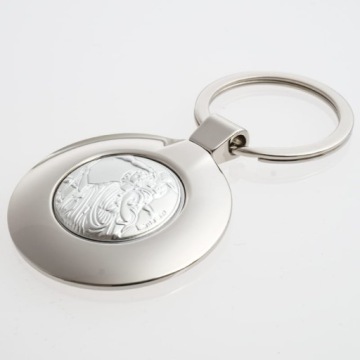 Серебряный брелок St Christopher в коробочке