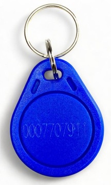 100 SZT. BRELOK BRELOCZEK RFID UNIQUE 125kHz EM4100 NIEBIESKI ZAWIESZKA