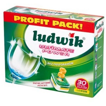 Ludwik tabletki do zmywarek All in One Lemon 30szt