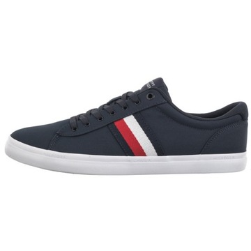 Buty Tenisówki Tommy Hilfiger Iconic Vulc Stripes Mesh Granatowe