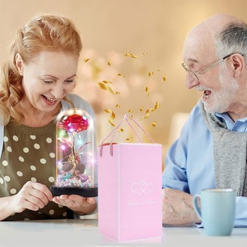 ВЕЧНАЯ РОЗА В СТЕКЛЕ СВЕТОДИОДНЫЙ ПОДАРОК ​​НА ДЕНЬ МАТЕРИ БАБУШКЕ, ДЕДУШКЕ, СВАДЬБЕ ДЛЯ НЕЕ