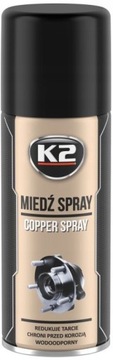 K2 MIEDŹ COPPER SPRAY Wysokotemperaturowy smar miedziowy Redukuje tarcie
