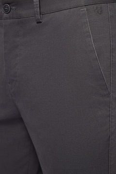 Spodnie Chino Slim Fit Szare z Bawełną Próchnik PM2 W33/L32