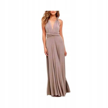 Lato Moda Sexy Otwarty Tył Wiszący Neck Sukienka,M