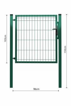Панельная калитка 103см, цвет Зеленый 6005