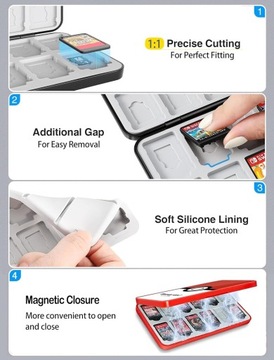 ЧЕХОЛ-ОРГАНИЗАТОР ДЛЯ КАРТ POKEBALL OLED MICRO SD NINTENDO SWITCH