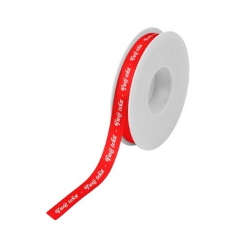 Satynowa tasiemka, wstążka z Twoim napisem - 50mm