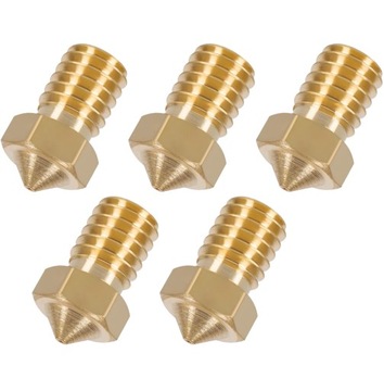 5 x Dysza Mosiężna Brass V6 0,4mm 1,75mm M6 Zestaw E3D Prusa Zamiennik