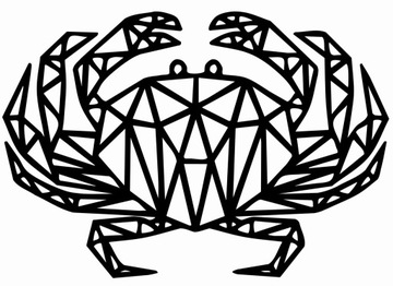 KRAB GEOMETRYCZNY dekoracja ścienna obraz 30cm