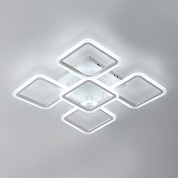 LAMPA SUFITOWA LED LAMPA WISZACA BIAŁY ZYRANDOL 6000K NOWOCZESNA DO SALONU